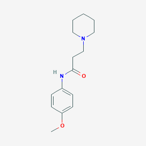 molecular formula C15H22N2O2 B249328 N-(4-methoxyphenyl)-3-(piperidin-1-yl)propanamide 