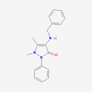 molecular formula C18H19N3O B249329 4-(Benzylamino)-1,5-dimethyl-2-phenyl-1,2-dihydro-3H-pyrazol-3-one 