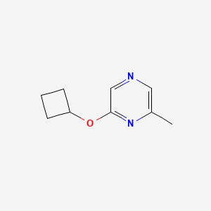 molecular formula C9H12N2O B2493297 2-Cyclobutoxy-6-methylpyrazine CAS No. 2177025-90-8