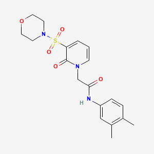 molecular formula C19H23N3O5S B2493299 N-(3,4-dimethylphenyl)-2-(3-(morpholinosulfonyl)-2-oxopyridin-1(2H)-yl)acetamide CAS No. 1251578-14-9