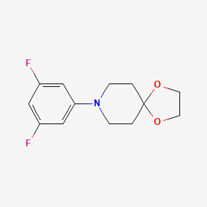molecular formula C13H15F2NO2 B2493307 8-(3,5-Difluorophenyl)-1,4-dioxa-8-azaspiro[4.5]decane CAS No. 494861-58-4