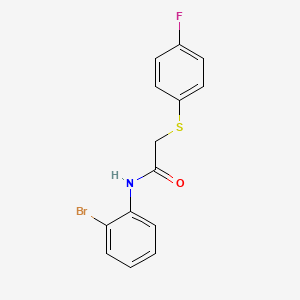 N-(2-bromophenyl)-2-[(4-fluorophenyl)sulfanyl]acetamide