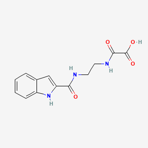 molecular formula C13H13N3O4 B2493311 ({2-[(1H-indol-2-ylcarbonyl)amino]ethyl}amino)(oxo)acetic acid CAS No. 1081139-32-3