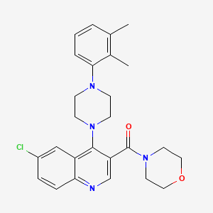 molecular formula C26H29ClN4O2 B2493313 {6-氯-4-[4-(2,3-二甲基苯基)哌嗪-1-基]喹啉-3-基}(吗啉-4-基)甲酮 CAS No. 1326895-87-7