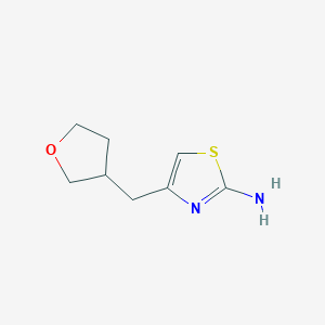 molecular formula C8H12N2OS B2493319 4-[(Oxolan-3-yl)methyl]-1,3-thiazol-2-amine CAS No. 1936271-75-8