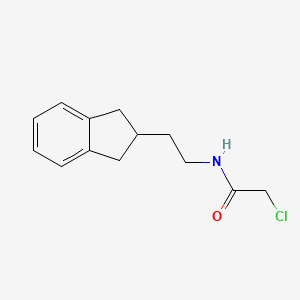 molecular formula C13H16ClNO B2493327 2-Chloro-N-[2-(2,3-dihydro-1H-inden-2-yl)ethyl]acetamide CAS No. 2411221-64-0