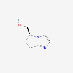 molecular formula C7H10N2O B2493331 [(5R)-6,7-Dihydro-5H-pyrrolo[1,2-a]imidazol-5-yl]methanol CAS No. 2580099-70-1