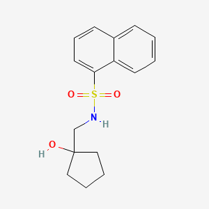 molecular formula C16H19NO3S B2493347 N-((1-hydroxycyclopentyl)methyl)naphthalene-1-sulfonamide CAS No. 1235080-21-3