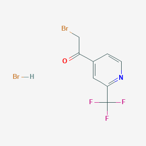 molecular formula C8H6Br2F3NO B2493351 2-Bromo-1-[2-(trifluoromethyl)pyridin-4-yl]ethan-1-one hydrobromide CAS No. 1803562-53-9