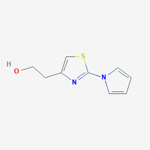 molecular formula C9H10N2OS B2493354 2-[2-(1H-pyrrol-1-yl)-1,3-thiazol-4-yl]ethanol CAS No. 1823850-05-0