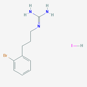 molecular formula C10H15BrIN3 B2493365 N''-[3-(2-bromophenyl)propyl]guanidine hydroiodide CAS No. 2060029-64-1
