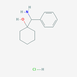 molecular formula C13H20ClNO B2493369 1-[Amino(phenyl)methyl]cyclohexan-1-ol;hydrochloride CAS No. 16112-93-9