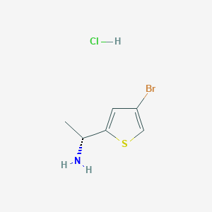 molecular formula C6H9BrClNS B2493373 (R)-1-(4-Bromothiophen-2-yl)ethan-1-amine hydrochloride CAS No. 2343963-75-5
