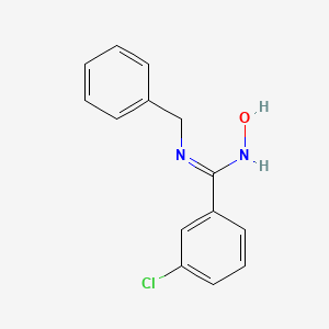 molecular formula C14H13ClN2O B2493390 (E)-N-benzyl-3-chloro-N'-hydroxybenzene-1-carboximidamide CAS No. 692288-03-2