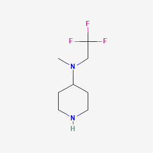 molecular formula C8H15F3N2 B2493391 N-methyl-N-(2,2,2-trifluoroethyl)piperidin-4-amine CAS No. 1154607-86-9