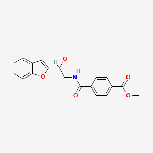 molecular formula C20H19NO5 B2493392 4-((2-(benzofuran-2-il)-2-metoxietil)carbamoil)benzoato de metilo CAS No. 2034420-79-4