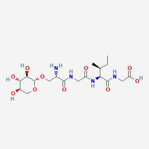 molecular formula C18H32N4O10 B024934 Xylopyranosyl-seryl-glycyl-isoleucyl-glycine CAS No. 105678-35-1