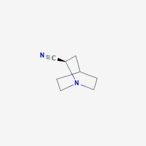 molecular formula C8H12N2 B2493403 (2R)-1-azabicyclo[2.2.2]octane-2-carbonitrile CAS No. 885517-05-5