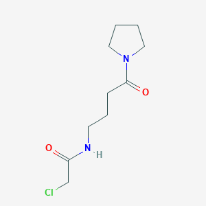 molecular formula C10H17ClN2O2 B2493414 2-Chloro-N-(4-oxo-4-pyrrolidin-1-ylbutyl)acetamide CAS No. 2411219-92-4