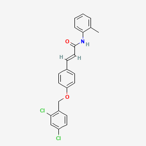 molecular formula C23H19Cl2NO2 B2493420 (E)-3-{4-[(2,4-dichlorobenzyl)oxy]phenyl}-N-(2-methylphenyl)-2-propenamide CAS No. 477888-75-8