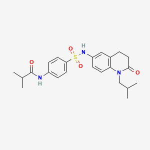 molecular formula C23H29N3O4S B2493423 N-(4-(N-(1-异丁基-2-氧-1,2,3,4-四氢喹啉-6-基)磺酰基)苯基)异丁酰胺 CAS No. 941955-64-2