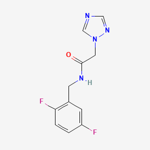 molecular formula C11H10F2N4O B2493425 N-(2,5-二氟苄基)-2-(1H-1,2,4-三唑-1-基)乙酰胺 CAS No. 866149-89-5
