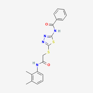 molecular formula C19H18N4O2S2 B2493432 N-(5-((2-((2,3-dimethylphenyl)amino)-2-oxoethyl)thio)-1,3,4-thiadiazol-2-yl)benzamide CAS No. 392294-30-3