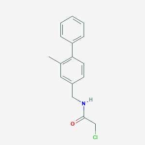 molecular formula C16H16ClNO B2493433 2-Chloro-N-[(3-methyl-4-phenylphenyl)methyl]acetamide CAS No. 2411277-51-3
