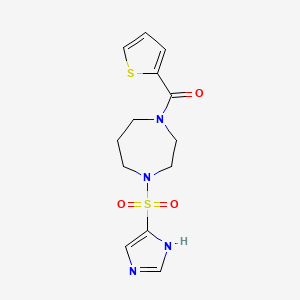 (4-((1H-imidazol-4-yl)sulfonyl)-1,4-diazepan-1-yl)(thiophen-2-yl)methanone
