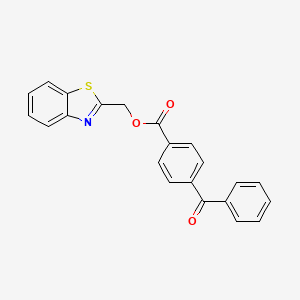 molecular formula C22H15NO3S B2493438 Benzo[d]thiazol-2-ylmethyl 4-benzoylbenzoate CAS No. 325987-62-0