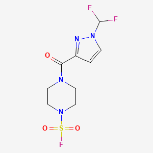 4-[1-(Difluoromethyl)pyrazole-3-carbonyl]piperazine-1-sulfonyl fluoride