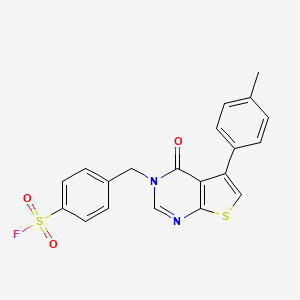 4-[[5-(4-Methylphenyl)-4-oxothieno[2,3-d]pyrimidin-3-yl]methyl]benzenesulfonyl fluoride