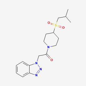 2-(1H-benzo[d][1,2,3]triazol-1-yl)-1-(4-(isobutylsulfonyl)piperidin-1-yl)ethanone