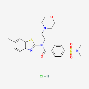4-(N,N-dimethylsulfamoyl)-N-(6-methylbenzo[d]thiazol-2-yl)-N-(2-morpholinoethyl)benzamide hydrochloride