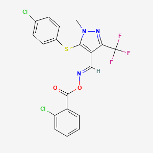 4-({[(2-chlorobenzoyl)oxy]imino}methyl)-5-[(4-chlorophenyl)sulfanyl]-1-methyl-3-(trifluoromethyl)-1H-pyrazole