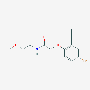 molecular formula C15H22BrNO3 B2493447 2-(4-bromo-2-tert-butylphenoxy)-N-(2-methoxyethyl)acetamide CAS No. 449169-56-6