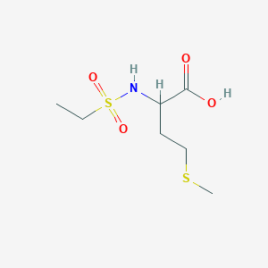molecular formula C7H15NO4S2 B2493451 2-Ethanesulfonamido-4-(methylsulfanyl)butanoic acid CAS No. 1009529-97-8