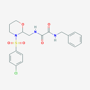 N1-benzyl-N2-((3-((4-chlorophenyl)sulfonyl)-1,3-oxazinan-2-yl)methyl)oxalamide