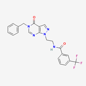 N-(2-(5-benzyl-4-oxo-4,5-dihydro-1H-pyrazolo[3,4-d]pyrimidin-1-yl)ethyl)-3-(trifluoromethyl)benzamide