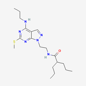 N-(2-(6-(methylthio)-4-(propylamino)-1H-pyrazolo[3,4-d]pyrimidin-1-yl)ethyl)-2-propylpentanamide