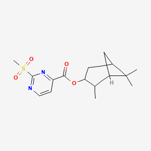 molecular formula C16H22N2O4S B2493457 2,6,6-Trimethylbicyclo[3.1.1]heptan-3-yl 2-methanesulfonylpyrimidine-4-carboxylate CAS No. 2094227-35-5