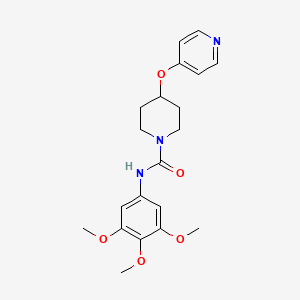 molecular formula C20H25N3O5 B2493461 4-(pyridin-4-yloxy)-N-(3,4,5-trimethoxyphenyl)piperidine-1-carboxamide CAS No. 2034301-82-9