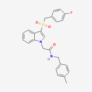 2-(3-((4-fluorobenzyl)sulfonyl)-1H-indol-1-yl)-N-(4-methylbenzyl)acetamide