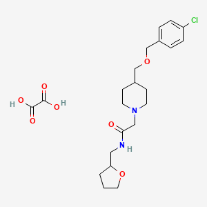 2-(4-(((4-chlorobenzyl)oxy)methyl)piperidin-1-yl)-N-((tetrahydrofuran-2-yl)methyl)acetamide oxalate