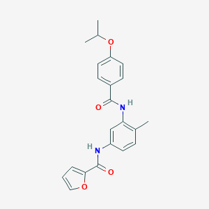 molecular formula C22H22N2O4 B249347 N-{3-[(4-isopropoxybenzoyl)amino]-4-methylphenyl}-2-furamide 