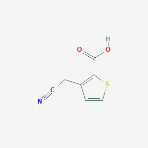 molecular formula C7H5NO2S B2493472 3-(Cyanomethyl)thiophene-2-carboxylic acid CAS No. 57279-46-6