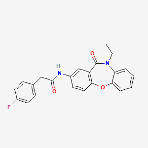 N-(10-ethyl-11-oxo-10,11-dihydrodibenzo[b,f][1,4]oxazepin-2-yl)-2-(4-fluorophenyl)acetamide