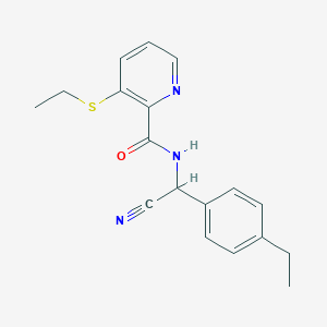 N-[Cyano-(4-ethylphenyl)methyl]-3-ethylsulfanylpyridine-2-carboxamide