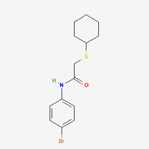 N-(4-bromophenyl)-2-cyclohexylsulfanylacetamide