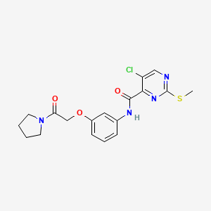 5-chloro-2-(methylsulfanyl)-N-{3-[2-oxo-2-(pyrrolidin-1-yl)ethoxy]phenyl}pyrimidine-4-carboxamide
